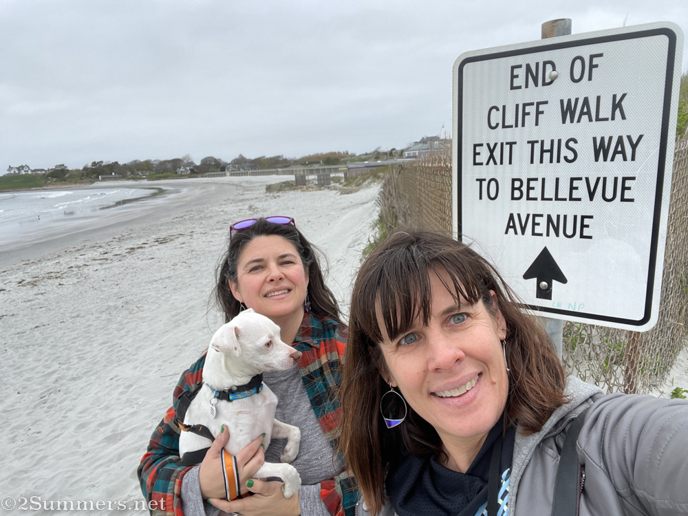 Heather, Susanna, and Hundley complete the Cliff Walk