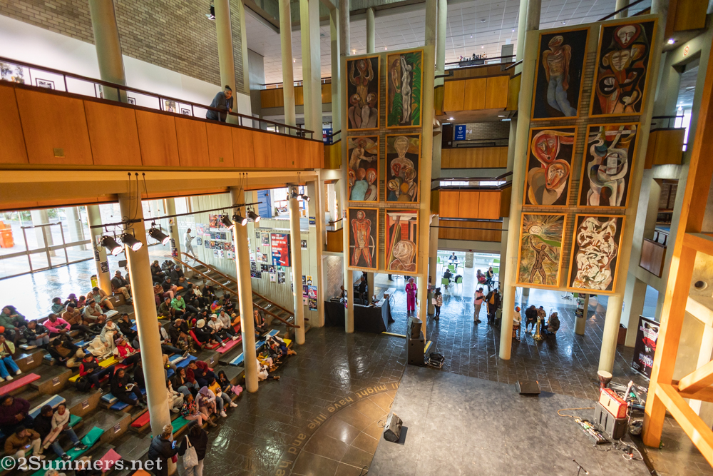 In the Monument atrium before the Sundowner Concert