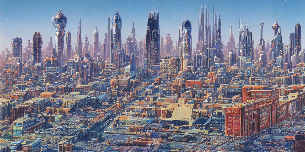 AI image of futuristic Joburg skyline for post about Chat GPT