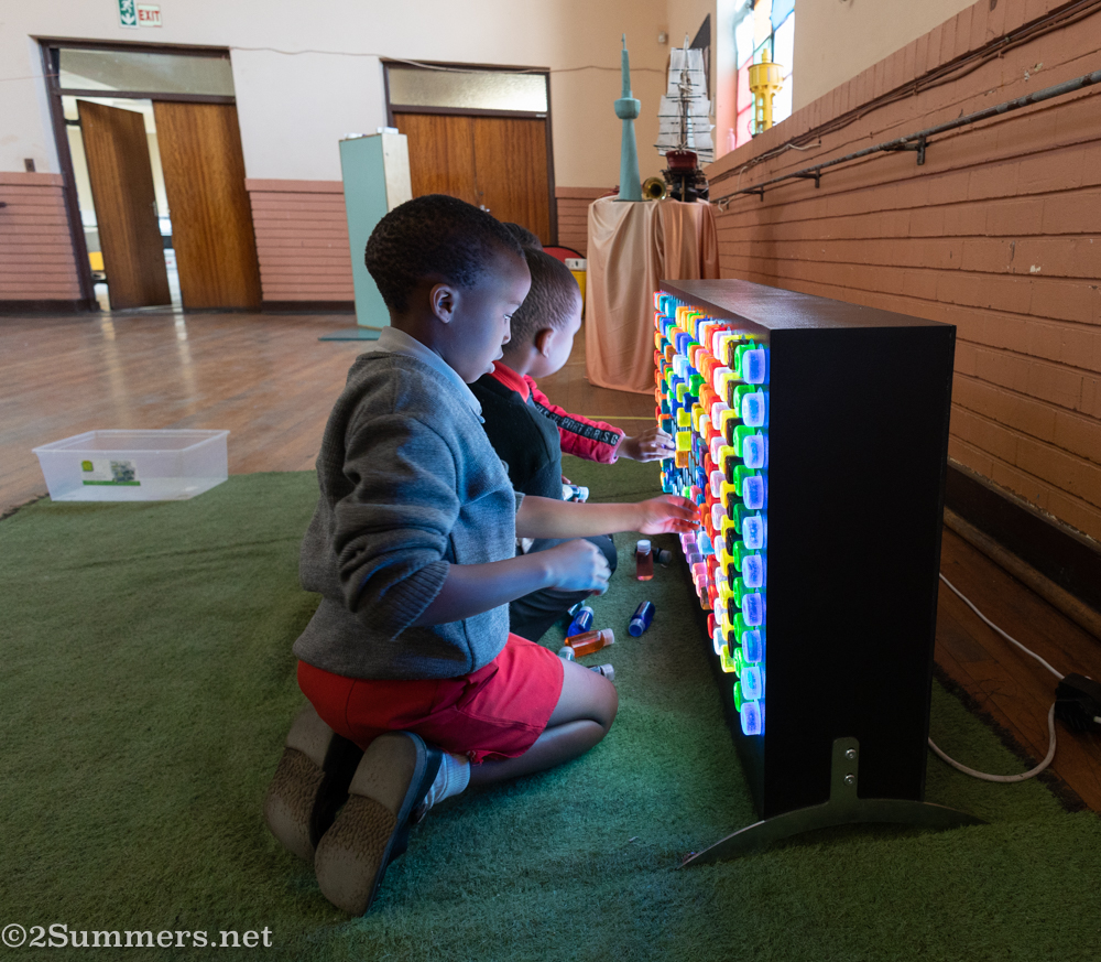 Kids at the Light Box exhibition in Brixton