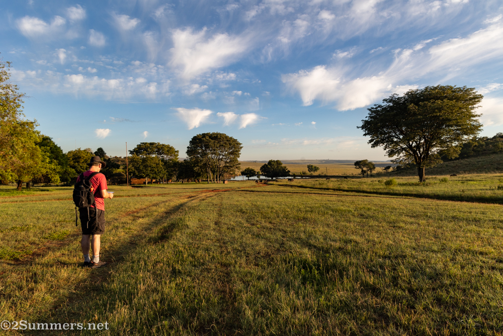Setting out to hike on Saturday morning