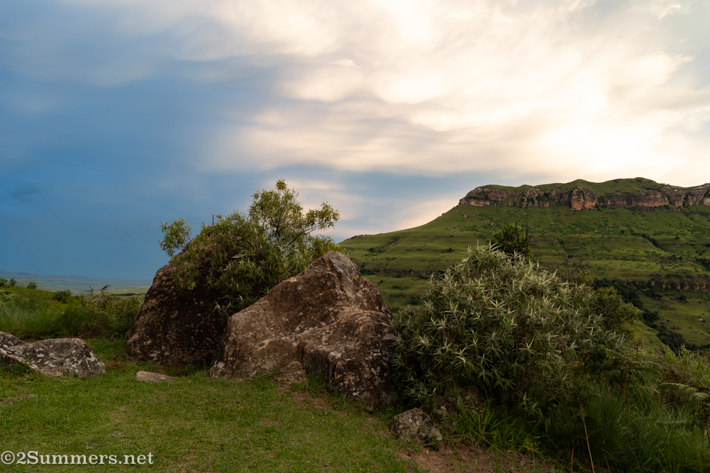 Sunset outside the chalet