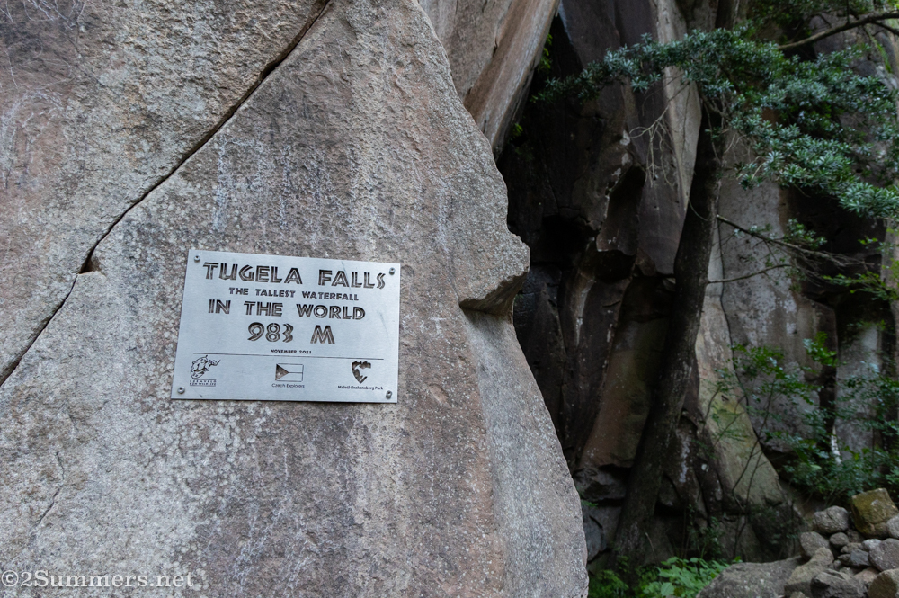 Tugela Falls marker