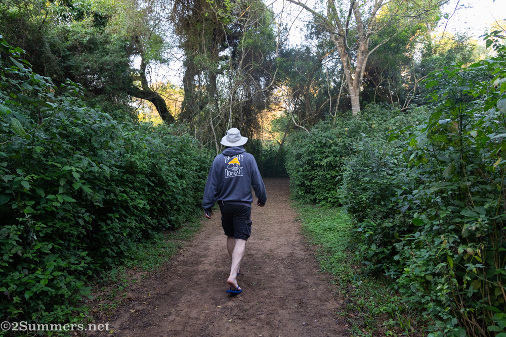 Thorsten walking in St. Lucia