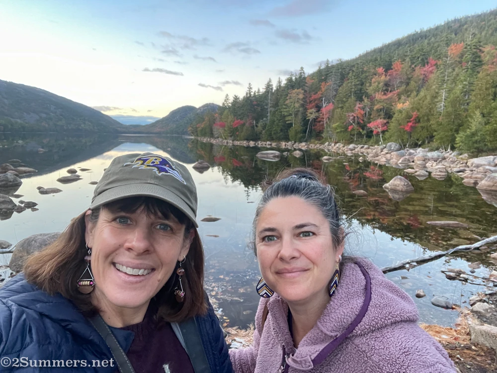 Heather and Susanna selfie at Jordan Pond