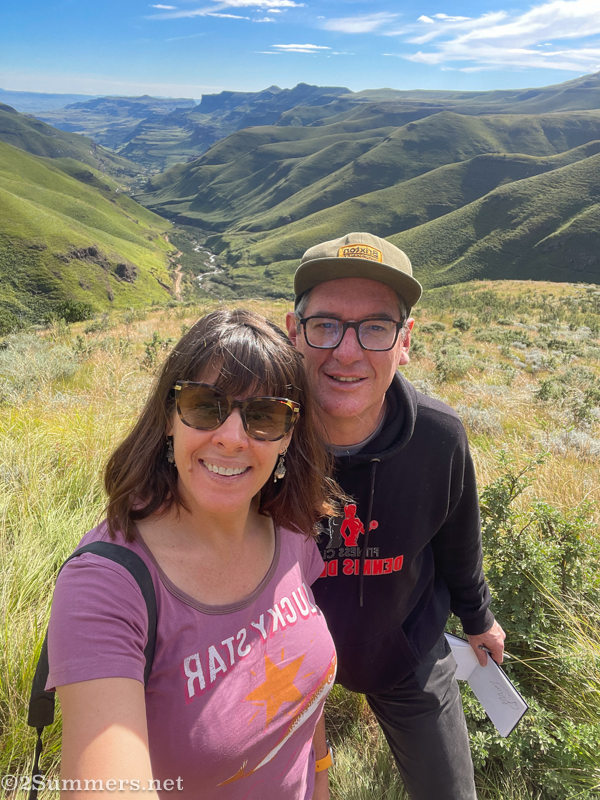 Heather and Thorsten on the Sani Pass