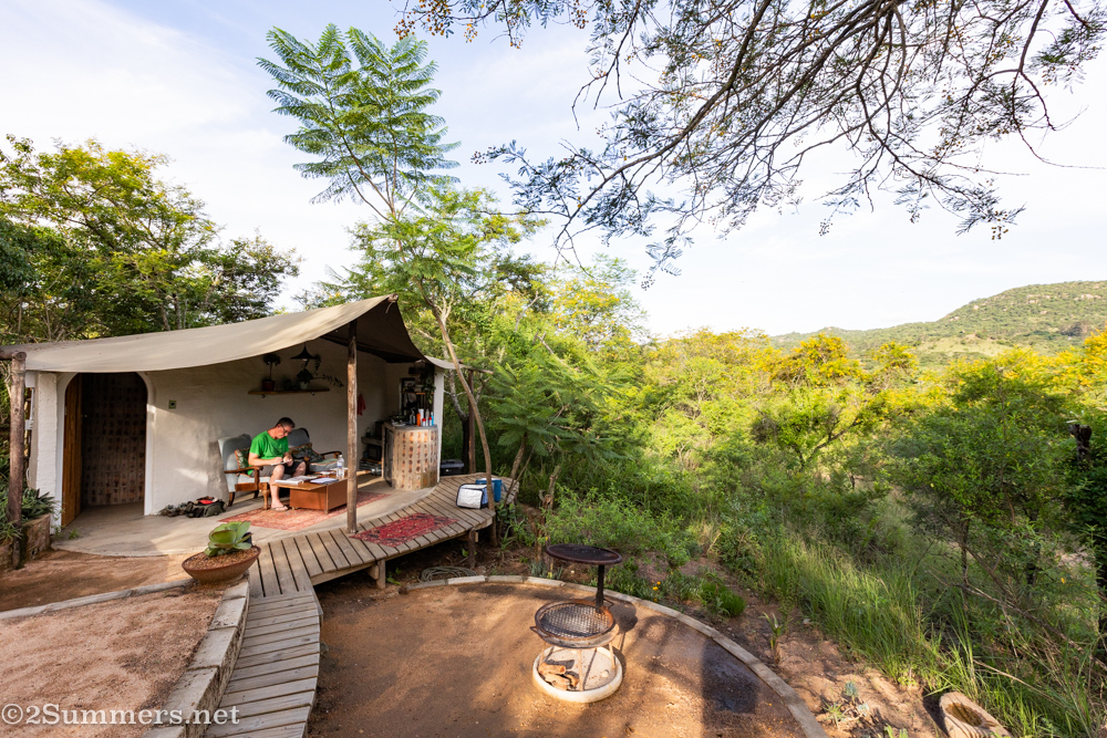 View from tipi at Kokiville Homestead