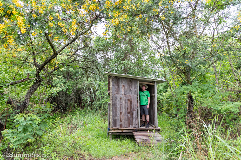 Thorsten at the bird hide on the Snail Trail