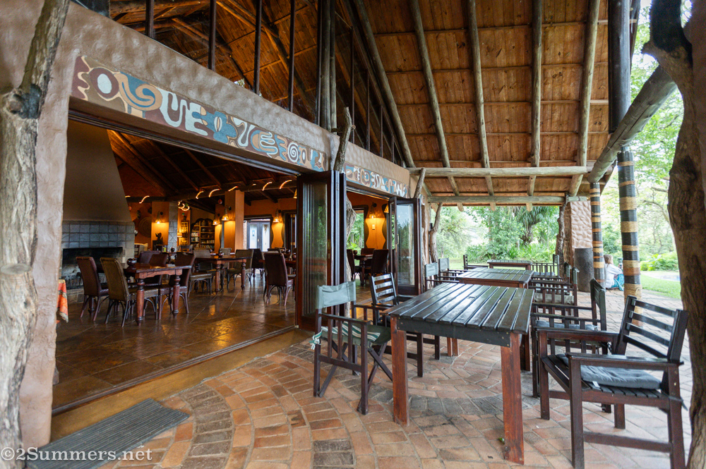 The restaurant terrace.