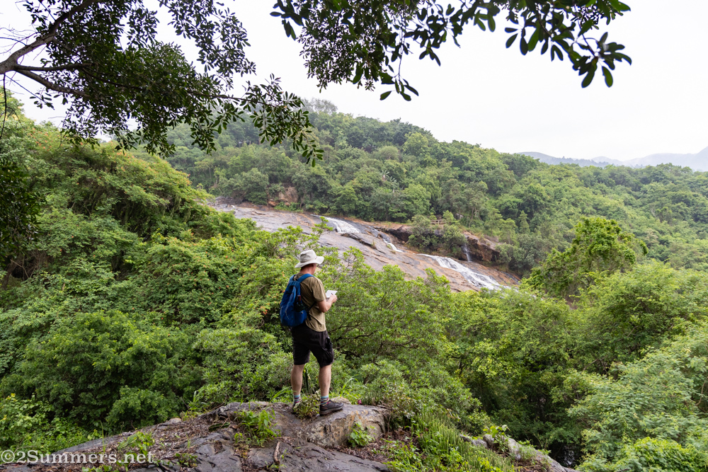 Thorsten sketching waterfall