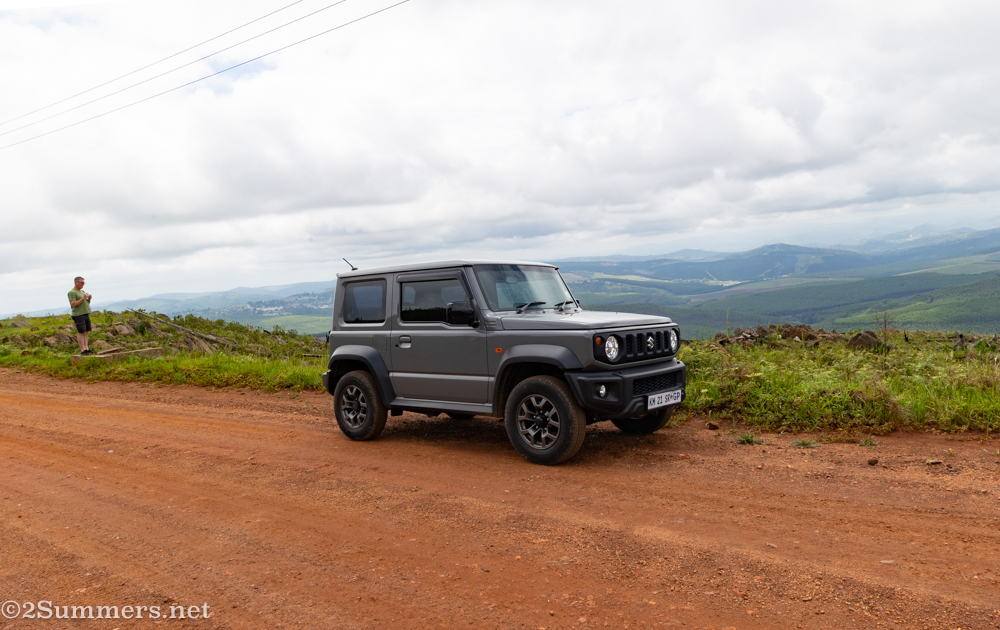 Greylene the Suzuki Jimny near the border