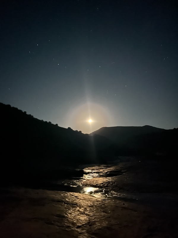 Moonrise over the river