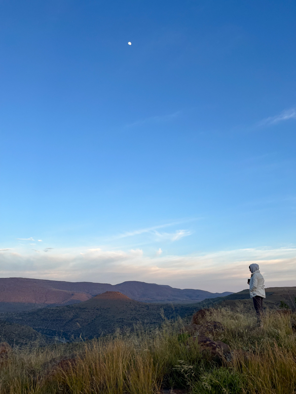 Heather on a mountain during the Inventure