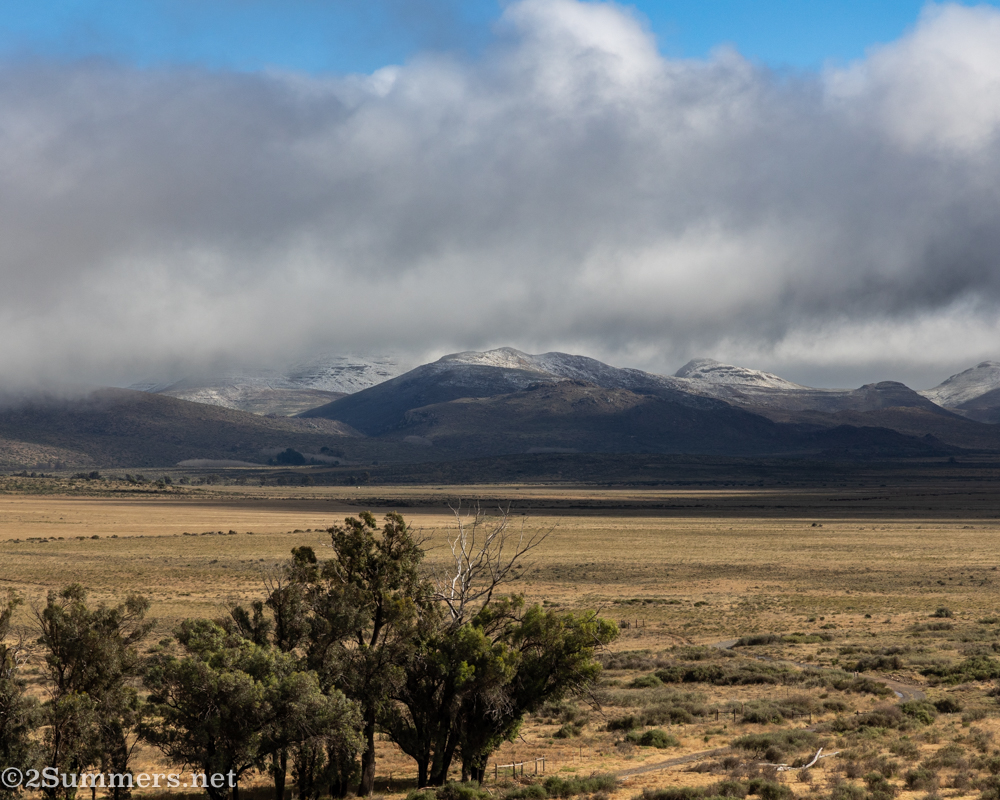 Snow on the mountains