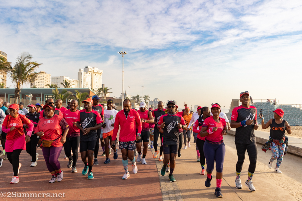 Warming up on the Durban promenade