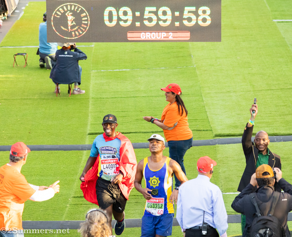 Guy finishing the race in under 10 hours