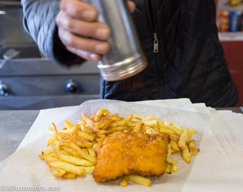 Fish and chips from Solly’s