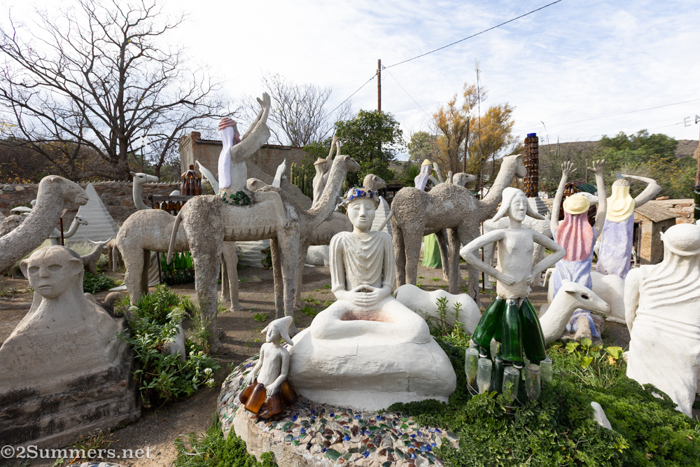 Statues in the Owl House garden
