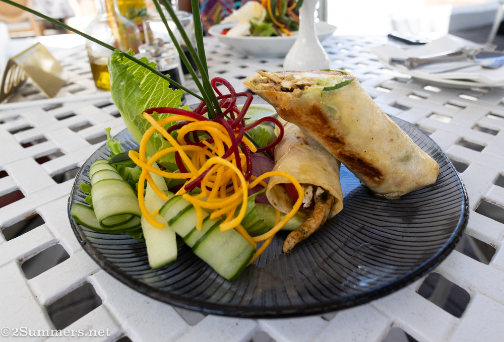 A chicken and feta wrap from Olives and Plates