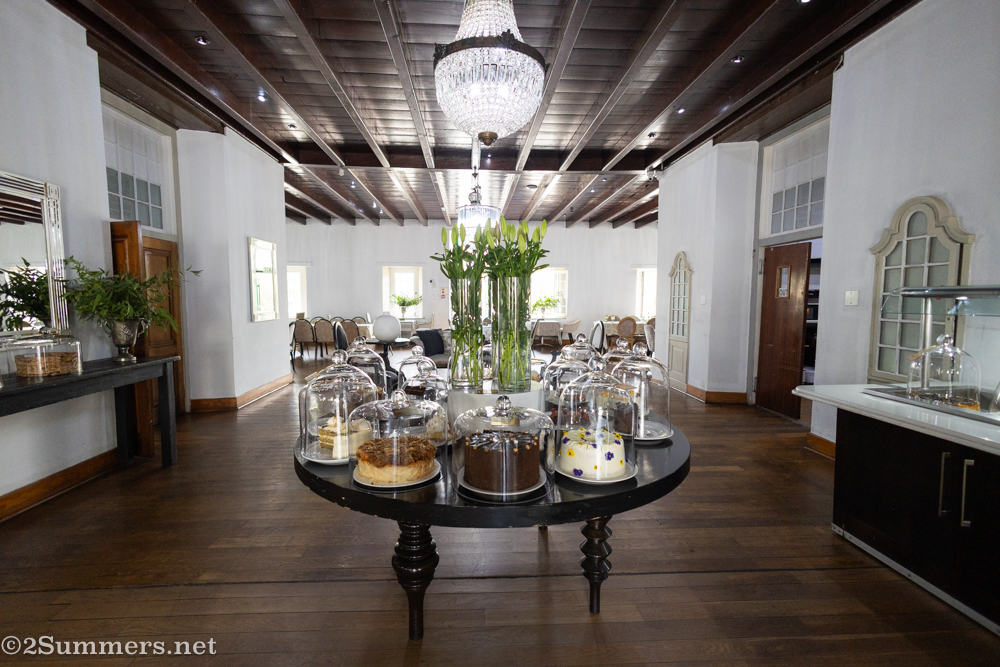 The cake table at Olives and Plates