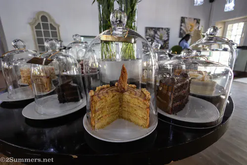 Cake table at Olives and Plates, Wits University