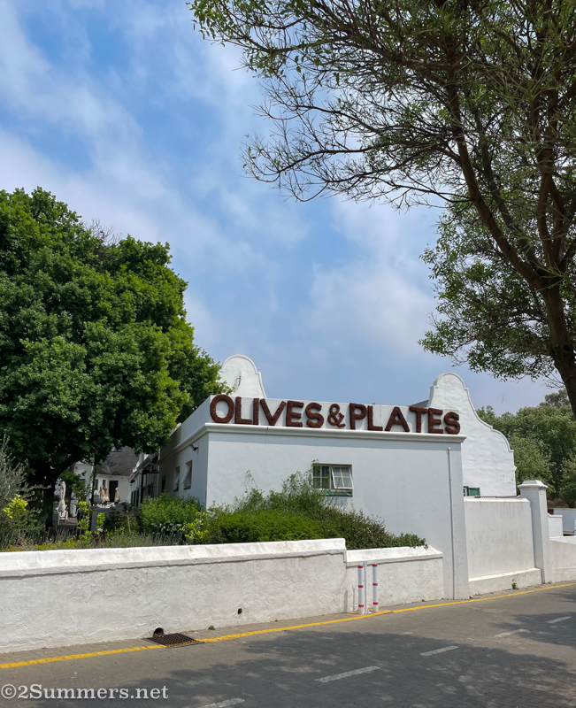 Outside Olives and Plates