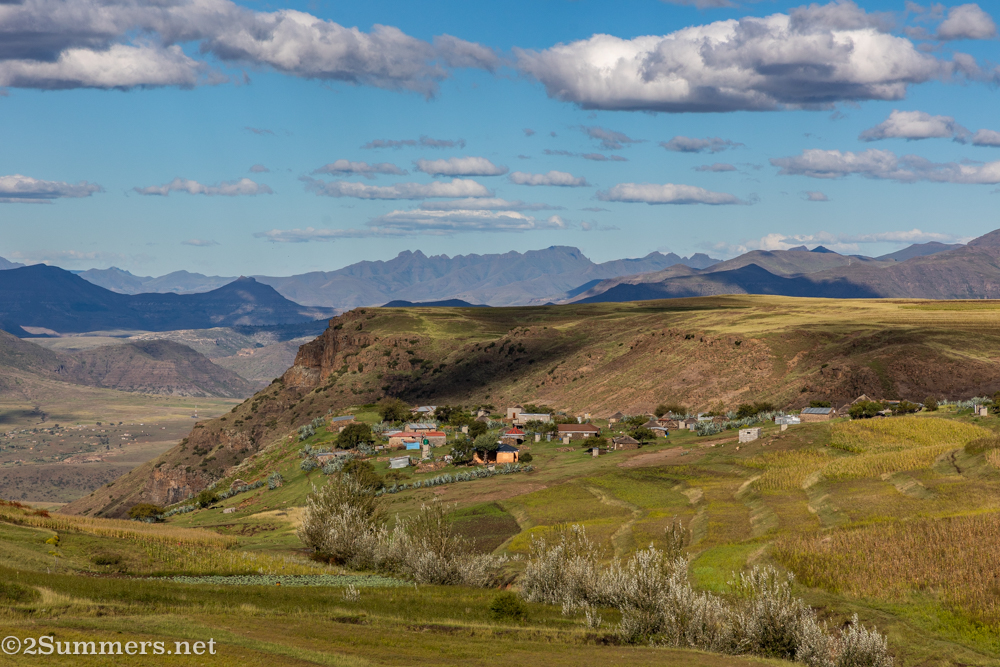 Village in the mountains of Lesotho