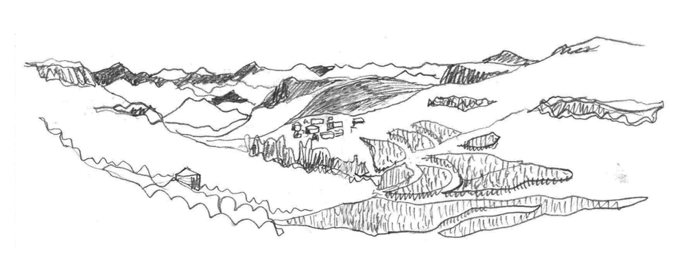 Thorsten’s sketch of a village in Lesotho