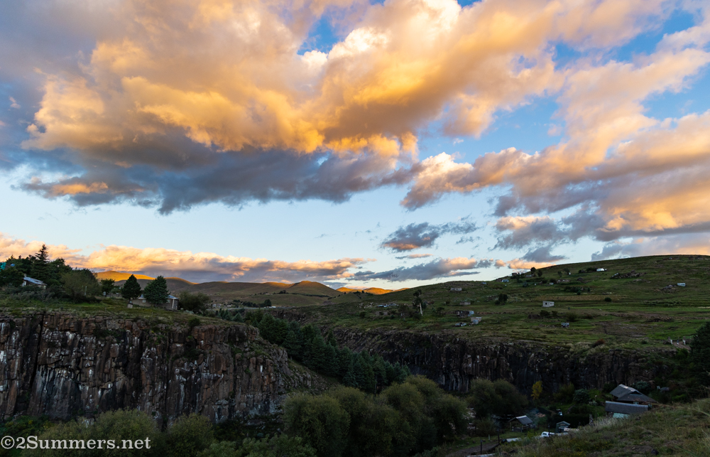 Sunset from our rondavel