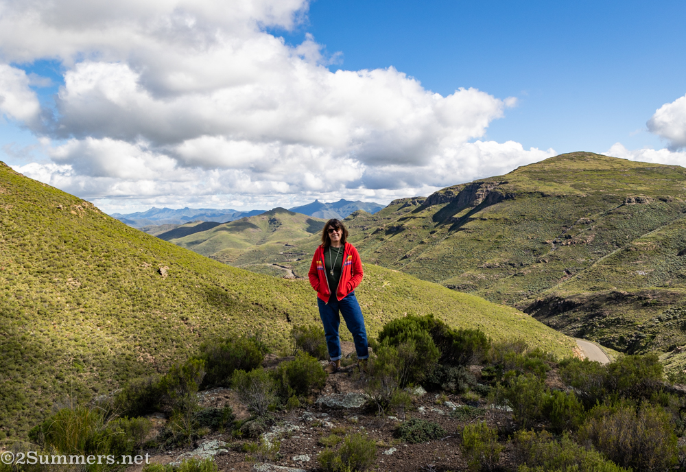 Heather on a mountain in Lesotho
